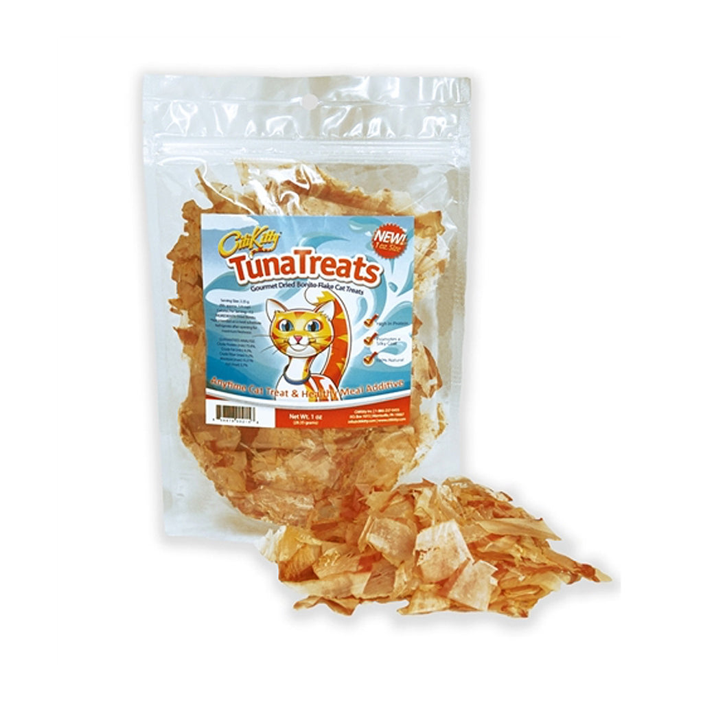 TunaTreats Premium Bonito Flakes 1 oz Resealable Bag - Cats Love them! –  CitiKitty Inc.