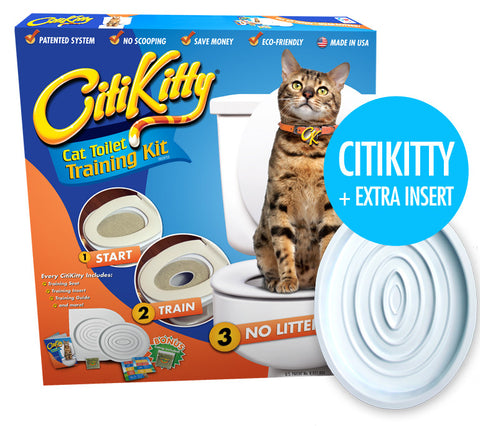 CitiKitty Cat Toilet Training Kit with Extra Training Insert