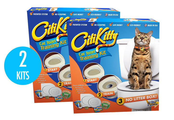 2 Pack - CitiKitty Cat Toilet Training Kit - CitiKitty Inc. 
 - 1