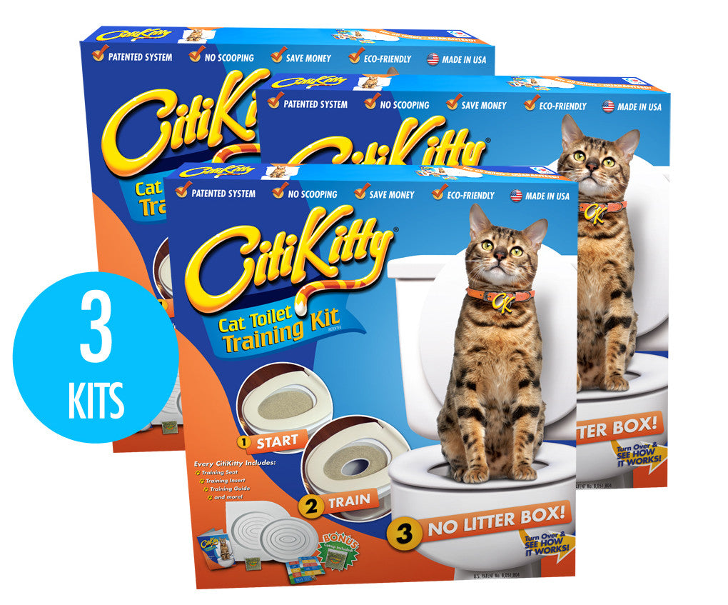 3 Pack - CitiKitty Cat Toilet Training Kit - CitiKitty Inc. 
 - 1